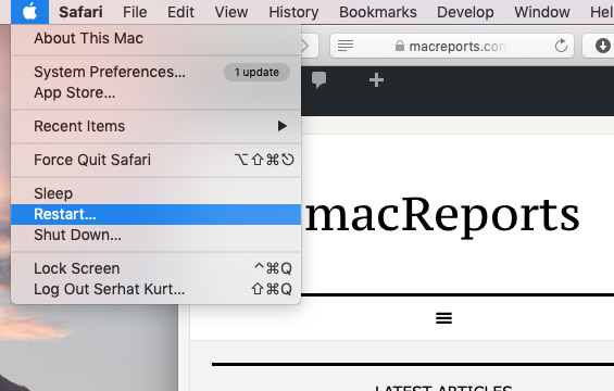 Mac software update not working after restart mode